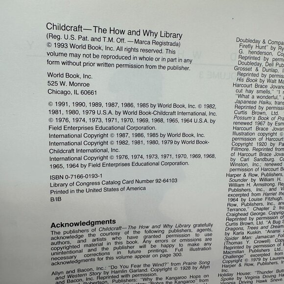 Childcraft Stories And Poems Vol. 3 Illustrated Hardcover Book 1993 - Picture 4 of 4